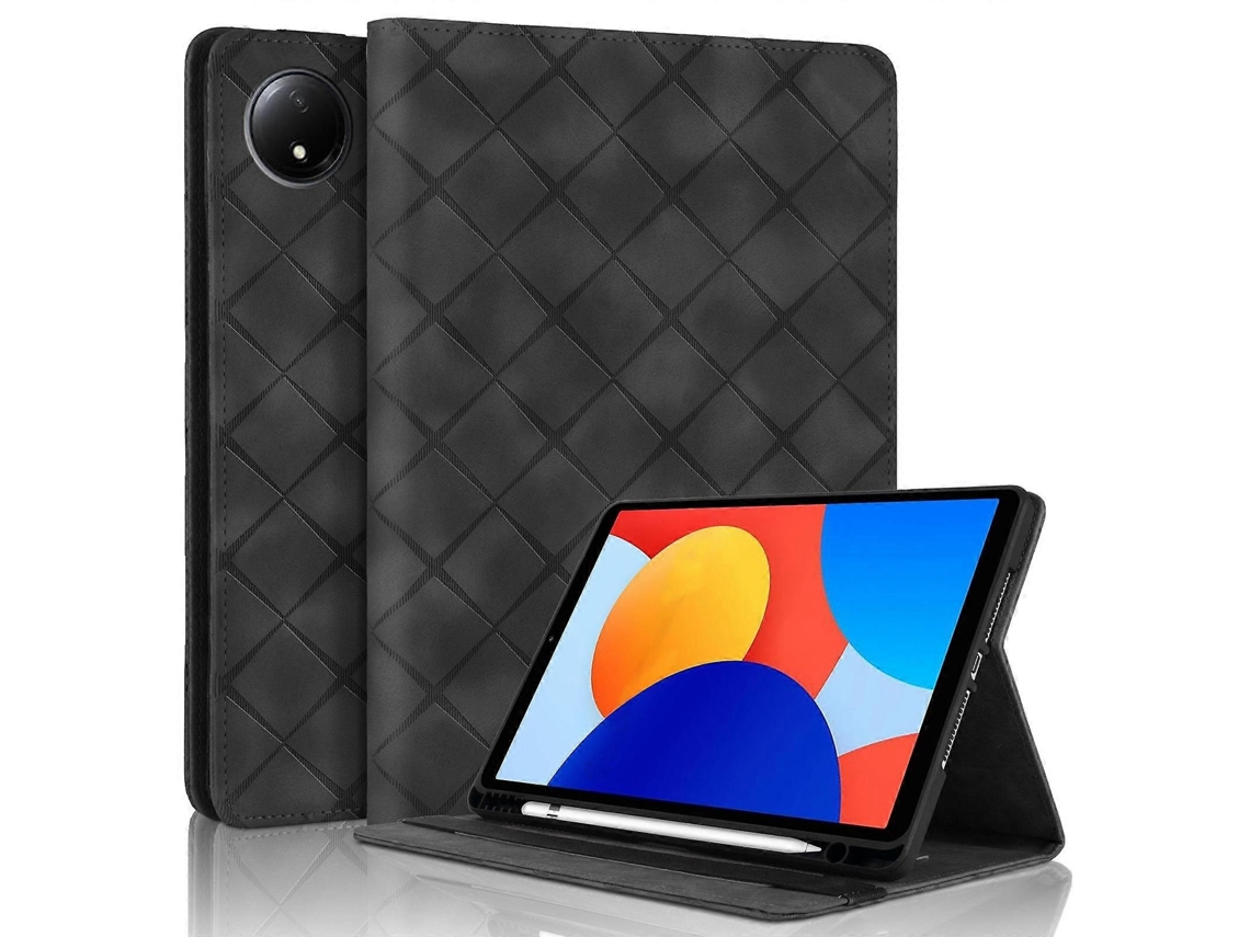 Capa de couro inteligente com relevo de diamante Webake para tablet