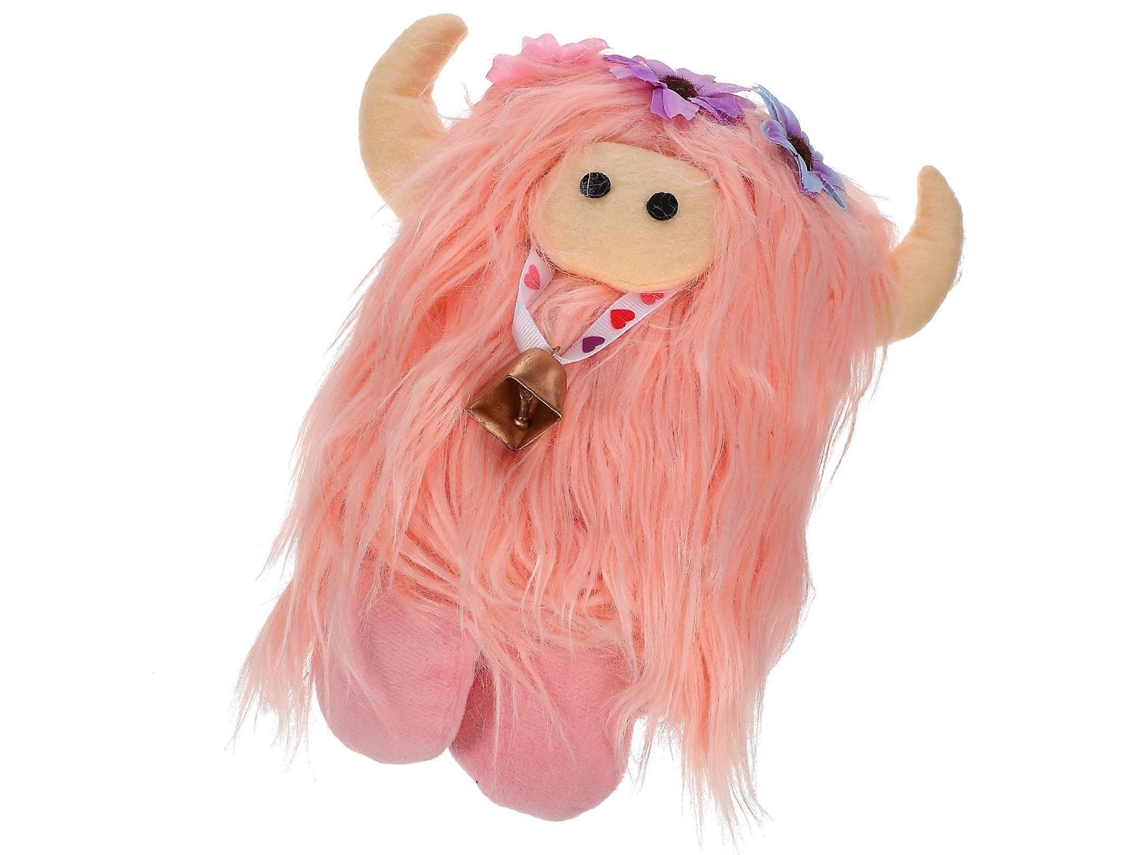 Brinquedo De Pelúcia Vaca Rosa, Com Sino, Decoração