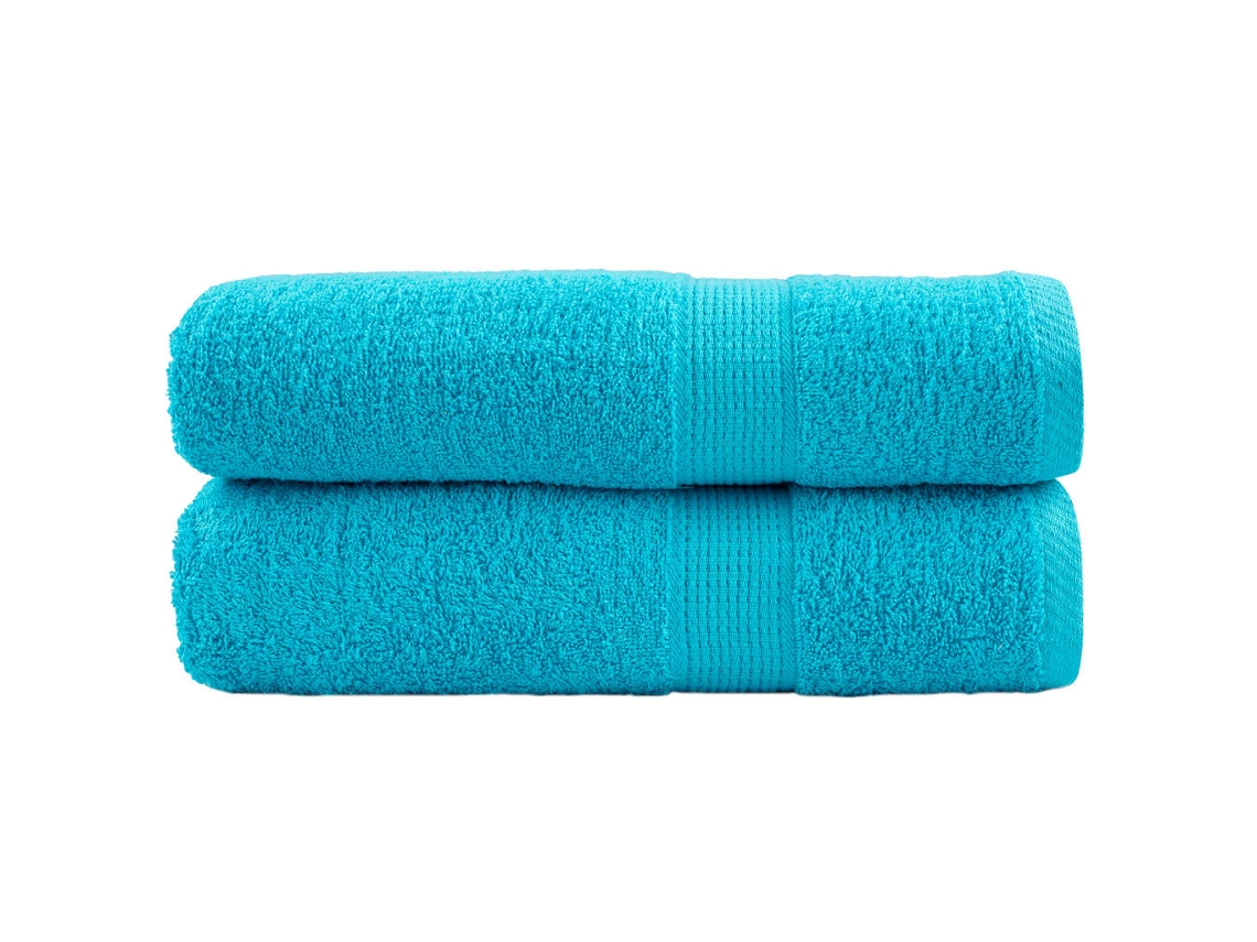 Vidaxl Toalhas De Mãos Premium Solund 2pcs 50x100 Cm 600 Gsm Turquesa