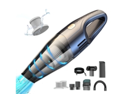 Lurelia Aspirador Portátil Sem Fios Para Carro, 2 Em 1, 3000 Pa, 6000 Pa, 45 W, 2000 Mah, Usb