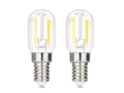 Kit com 2 lâmpadas LED E14 estilo vintage, brancas frias (6000K) da NETTLIFE