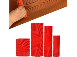 Conjunto de 4 Ferramentas para Pintura com Efeito Madeira, Ferramentas para Imitar a Textura da Madeira AQUAFORGE