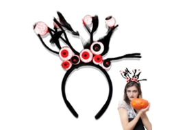 Tiara Halloween Headband Adorno Cabelo Acessório Festa Festival Olho