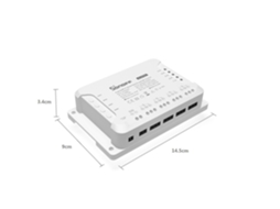 Mali sonoff 4ch Pro R3 Interruptor Inteligente 4 Gang com Controle Wi fi e Rf para Automação Residencial Compatível com Alexa