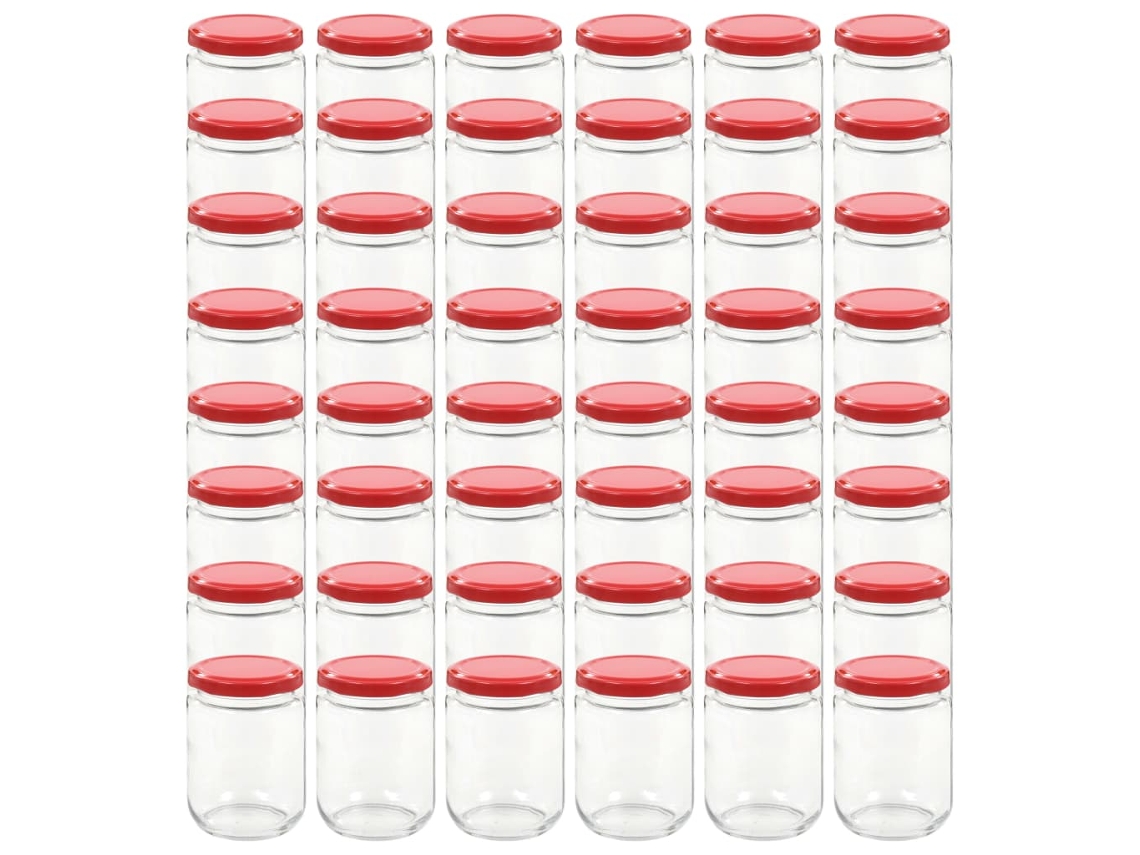 Glass Jam Jar, Glass Jam Jars Vidaxl Vermelho Vidro (n/a)