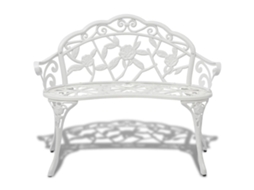 Maison Exclusive - Banco De Jardim 100 Cm Alumínio Fundido Branco