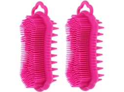 2-escovas De Silicone Para Lavar O Couro Cabeludo E Corpo | Uso Diário No Banho, Cerdas Macias Para Massagem Suave E