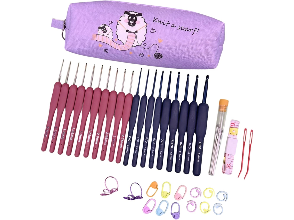 Conjunto De 19 Ganchos Ergonômicos Para Mãos Com Artrite, De 0,6 Mm A 6 Mm