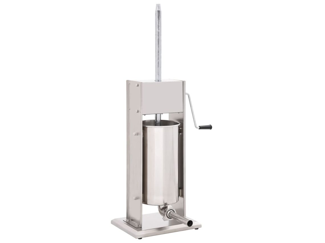Vidaxl Máquina De Enchidos Manual 15 L Aço Inoxidável Prateado