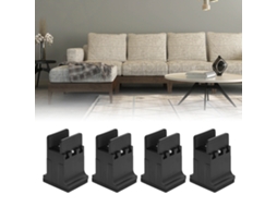 Lurelia Elevador Para Móveis, 4 Peças, Ajustável, Em Borracha, Para Cama, Sofá E Mesa, Preto