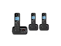 Telefone Sem Fio Trio Com Secretária Eletrônica, Preto - F860voicetrionoir - Alcatel