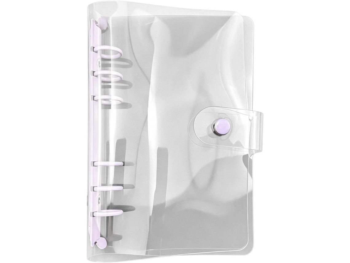 Pasta transparente A6 com 6 anéis para laptop