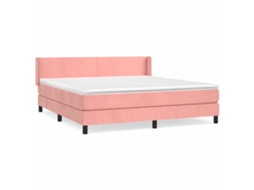 Box Spring Bed, Box Spring Beds Vidaxl Cor-de-rosa Veludo (160 X 200 Cm)