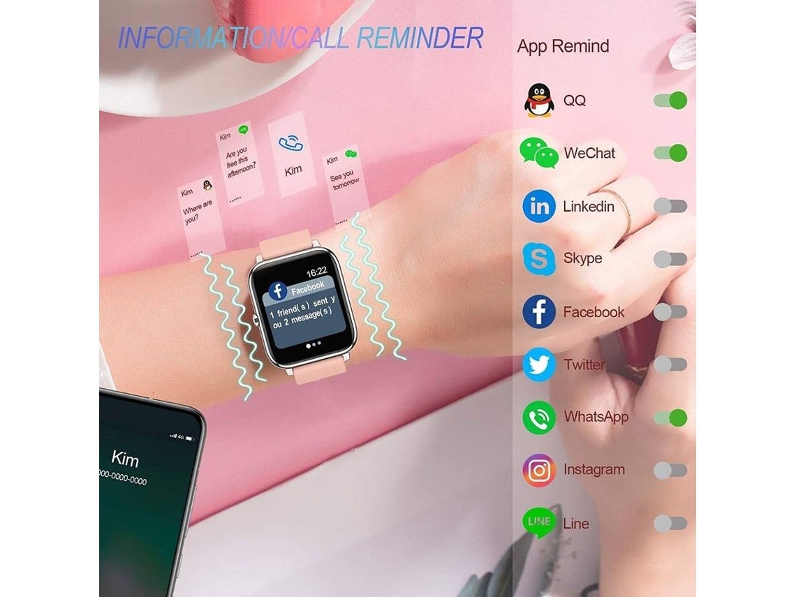 Smartwatch P22-3/1 Rosa