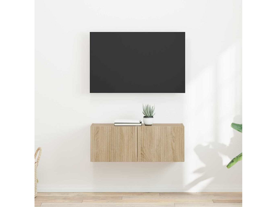 Vidaxl Armário De Tv De Parede 2 Pcs Sonoma 39 X 31 X 29,5 Cm