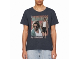 Rockinstone The Big Lebowski Duo Pic Heather Navy Adult T-shirt Size:xl