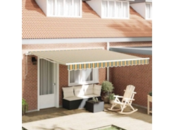 Vidaxl Toldo Retrátil Verde 400 × 350 Cm Poliéster E Alumínio
