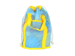 Bolsa De Armazenamento De Malha Para Brinquedos De Praia Yuysan 22x22x34cm Azul Claro