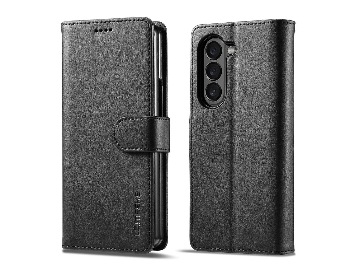 Capa De Couro Com Textura De Bezerro Lc.imeeke Para Samsung Galaxy Z Fold5 5g