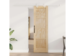 Vidaxl Porta Deslizante Natural E Branco 61 X 198,5 Cm