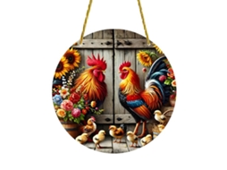 Decoração de Parede Pássaro 2D com Estampa Floral LAXISCREED