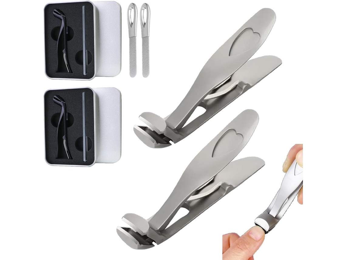 Lurelia Cortador De Unhas, Em Aço Inoxidável, Para Unhas Grossas, Para Idosos, De Boca Larga, Ergonómico, Para Mãos E Pés