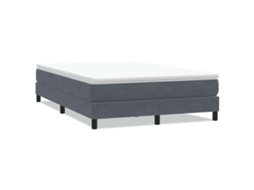 Cama com Molas em Veludo Cinzento Escuro MAISON EXCLUSIVE (160x220 cm)