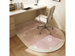 Tapete Protetor Para Cadeiras, Isolante Acústico, Antiderrapante (flores Rosa - 60x120 Cm) Cuich