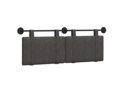Conjunto 1 Cabeceira Moderna Vidaxl Preto Couro Sintético (130 X 55 X 5 Cm)