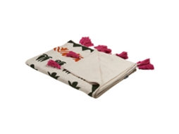 Manta Decorativa Beliani Anand De Algodón Multicolor 130x180x1