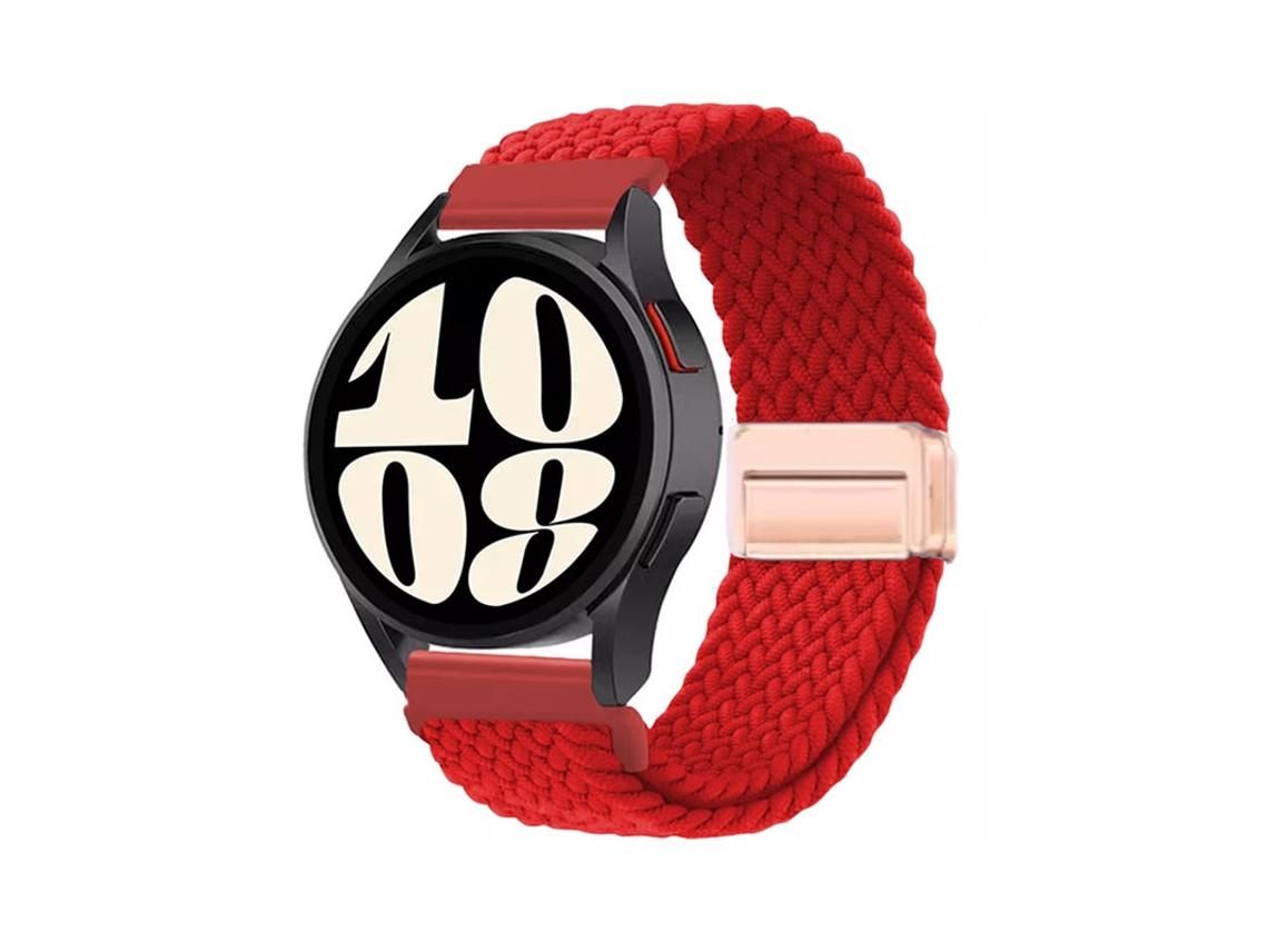 Pulseira GT6 em Nylon Trançado com Data Magnética, Compatível com Huawei Watch 5, Samsung Galaxy Watch 7, Xiaomi S4