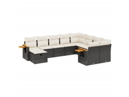 Garden Sofa Set, Garden Sofa Sets Vidaxl Preto Rattan / Vime (n/a)