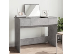 Vidaxl Toucador Com Espelho 100x45x76 Cm Cinzento Cimento