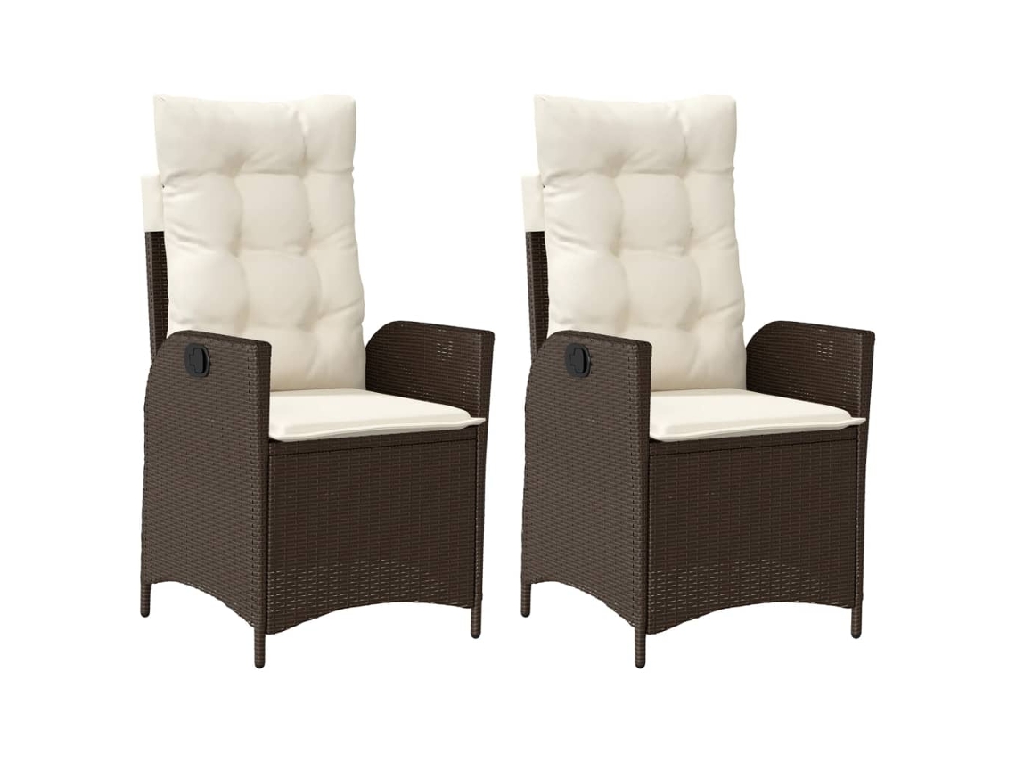 Reclining Garden Chair, Reclining Garden Chairs Vidaxl Marrom Rattan / Vime (n/a)
