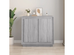 Vidaxl Aparador 80x34x75 Cm Derivados De Madeira Cinzento Sonoma