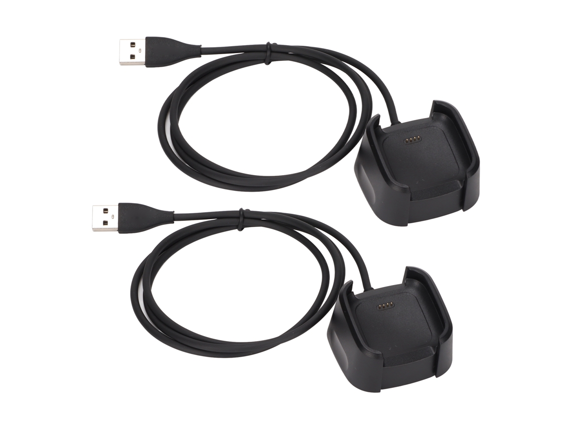 Aetheria carregador Usb Dock Stand para Fitbit Versa 2, Cabo de Carga com Proteção, 2pcs