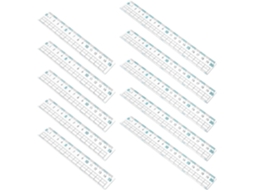 Lurelia Régua Plástica 10 Peças 15cm Com Transparente E Flexível Para Escola