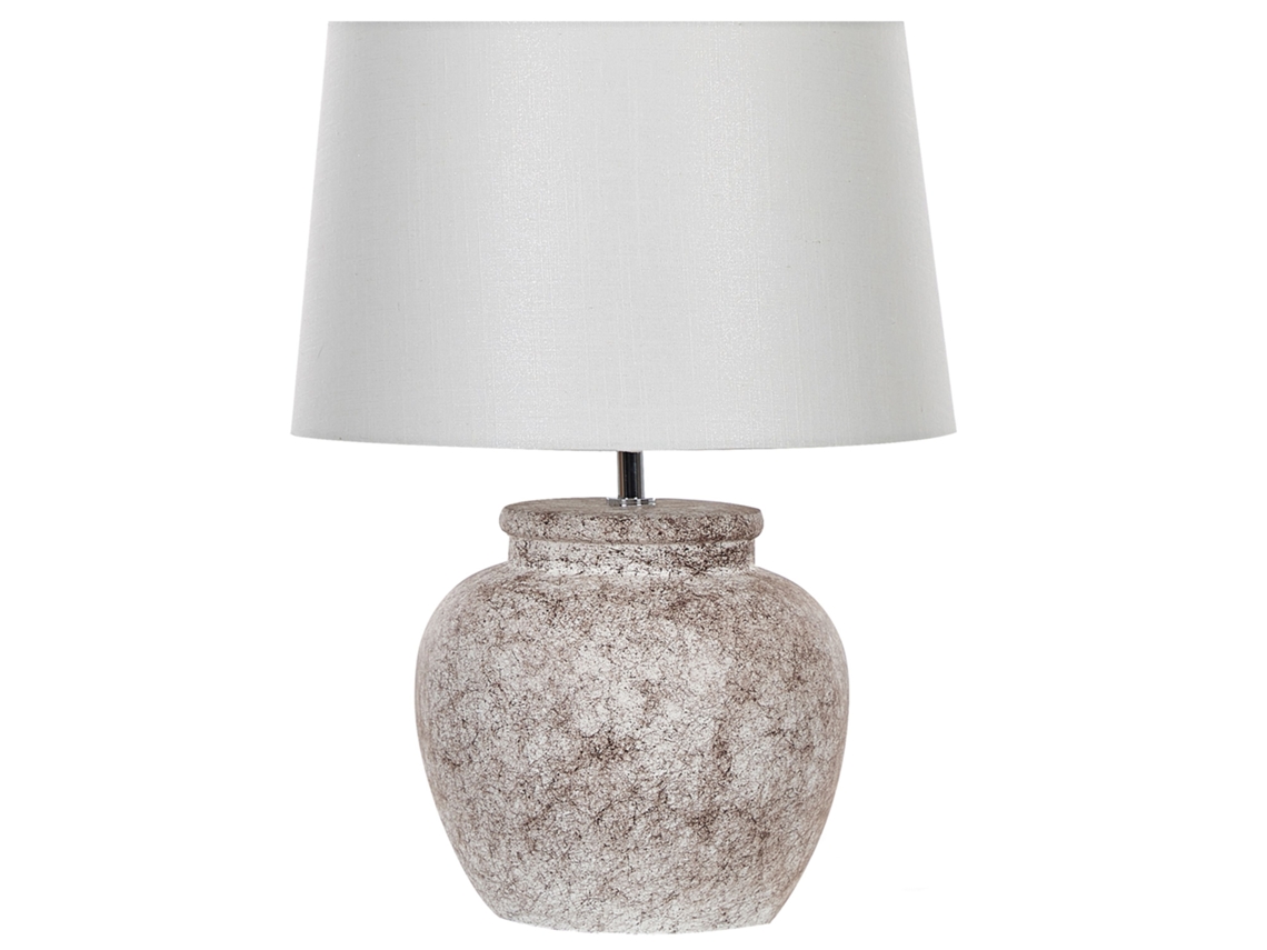 Candeeiro de mesa BELIANI Mareb de Cerâmica Creme 35x35x47
