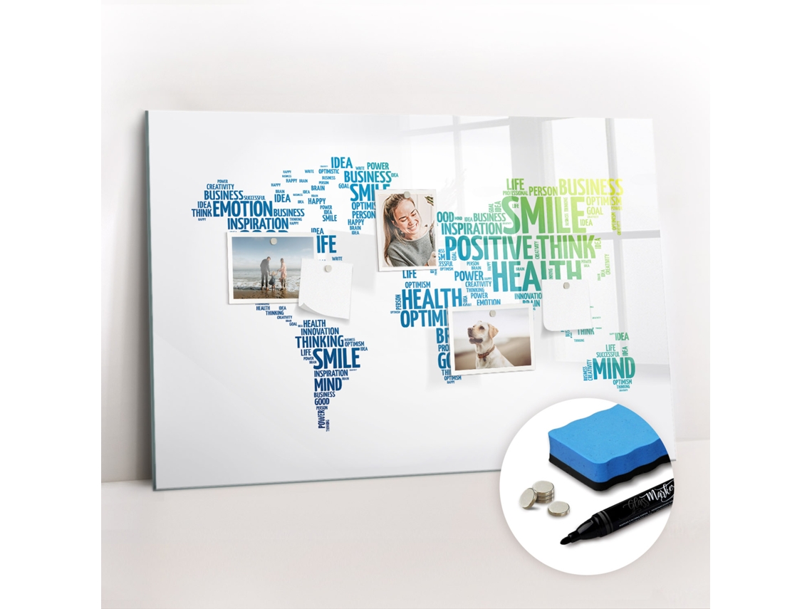 Quadro Magnético Decorativo Mapa De Palavras Gentis Para O Escritório Espelharte (90x60 Cm)