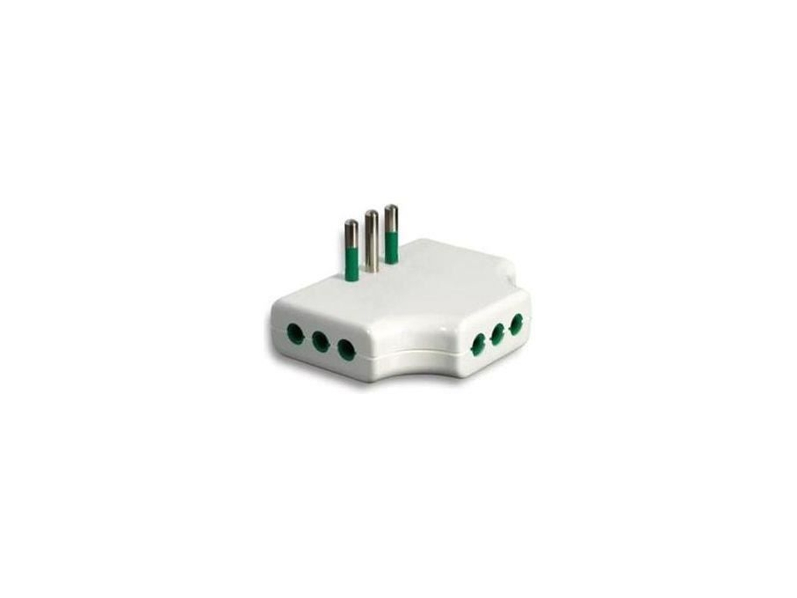 FANTON 82250 Extensão Plana Italiana 3 Soquetes 2Pe 10A S11
