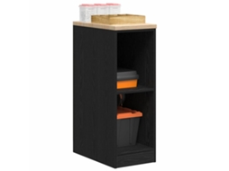 Vidaxl Armário De Arrumação De Garagem Preto 30x51x85 Cm