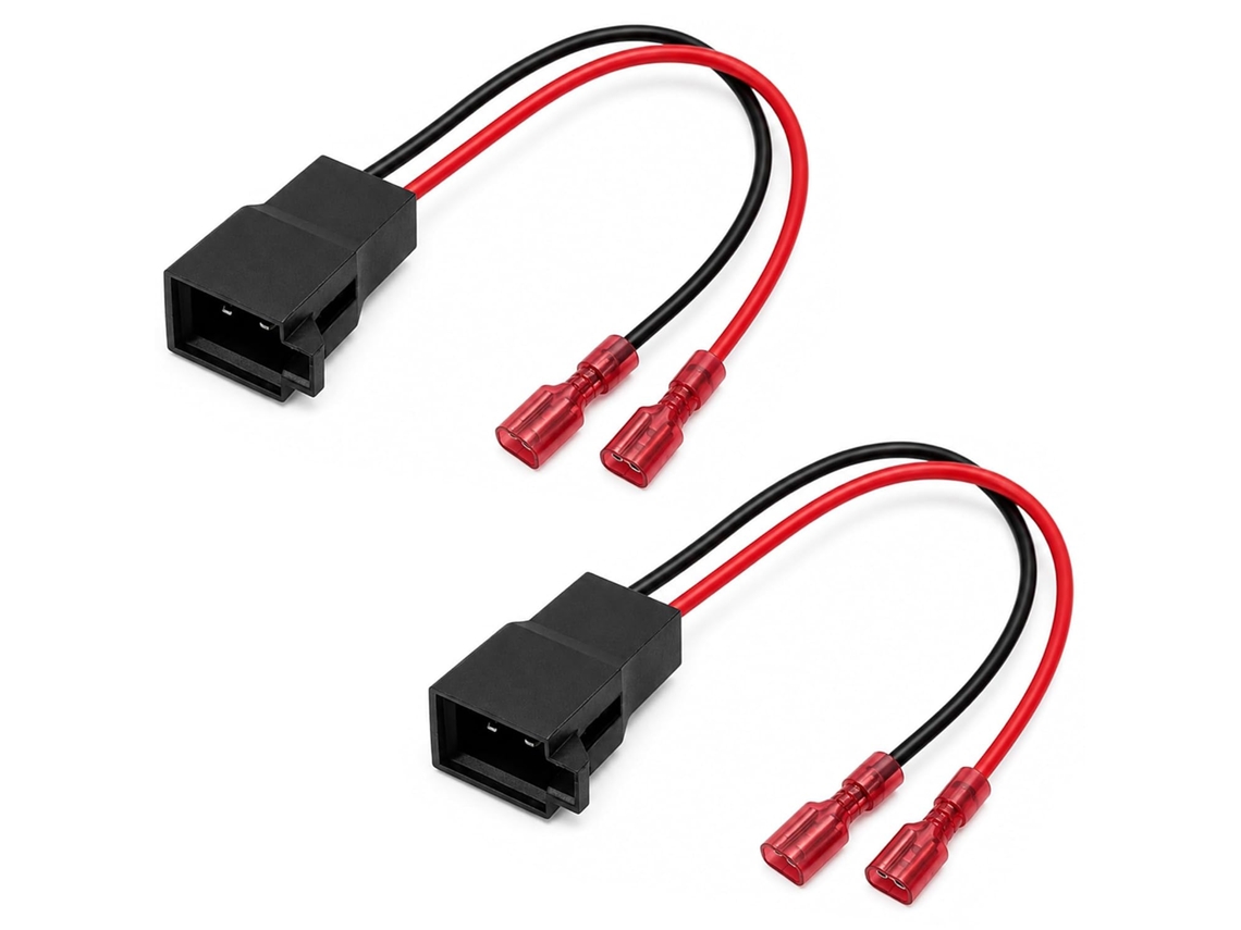 Conjunto de 2 adaptadores para alto-falantes de carro, adaptador para rádio de carro, conector DIN para chicote de fiação de alto-falantes.
