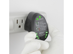 Testador de Tomadas RCD com Detecção de Polarity e Display de Voltagem com Backlight
