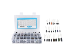 500 Peças De Capacitor Eletrolítico De Alumínio 0,1uf-1000uf 16v-50v Kit Assortido Com 24 Valores
