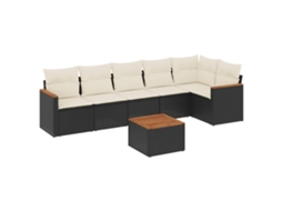 Garden Sofa Set, Garden Sofa Sets Vidaxl Preto Rattan / Vime (n/a)