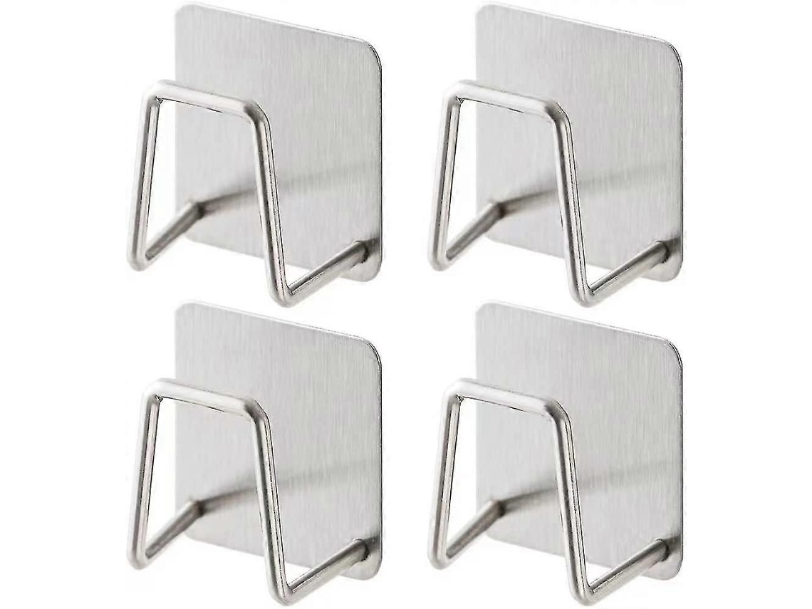 Portavasos Esponja Adhesivo para Fregadero de Cocina Accesorio Anti humedad Secado Rápido Acero Inoxidable 4 Piezas
