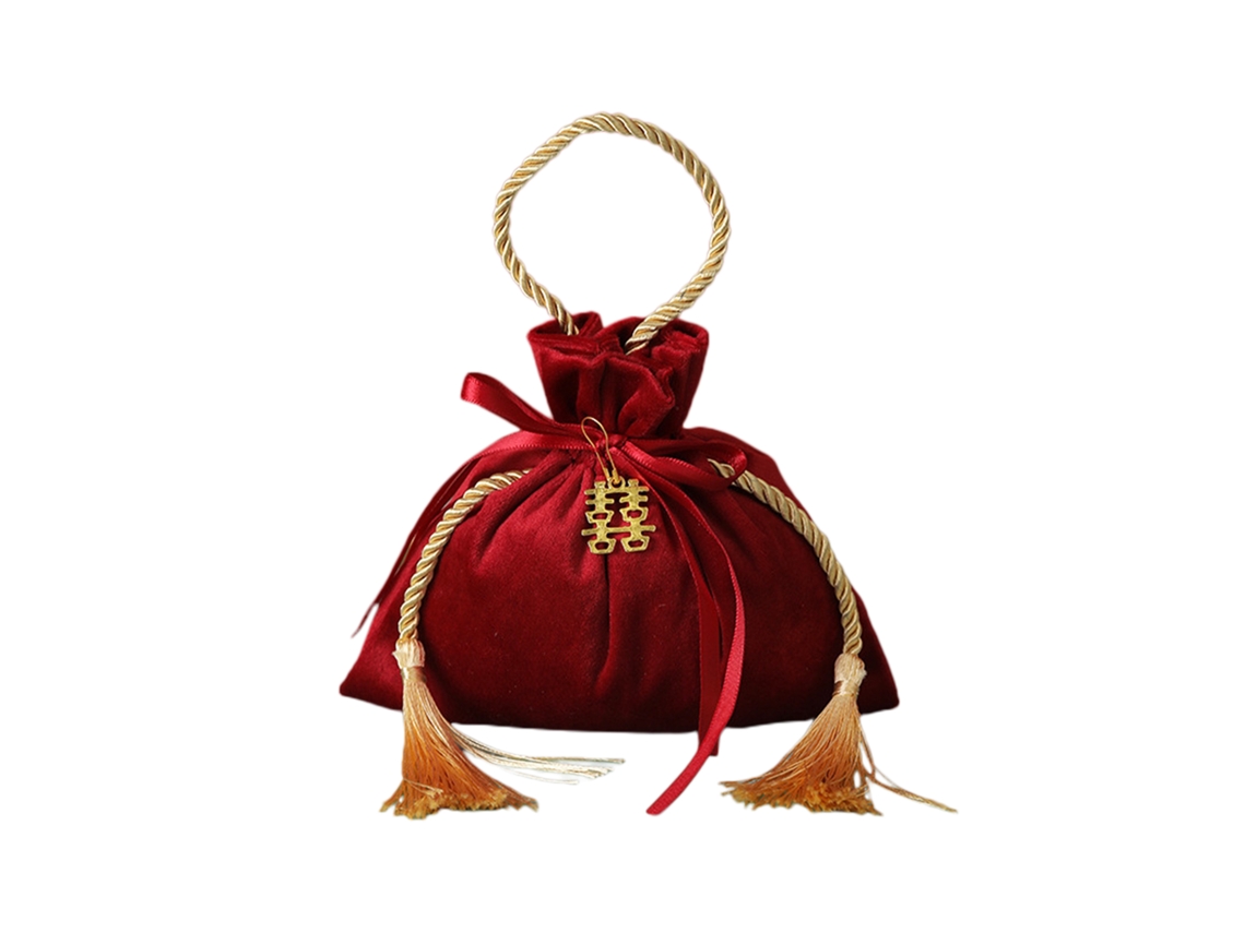 Bolsa Tote Velvet Candy (bordô Com Borla E Pérolas) Eoocoo