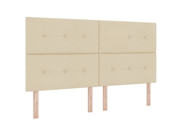 Conjunto 1 Cama Box Vidaxl Creme Tecido (180 X 200 Cm)