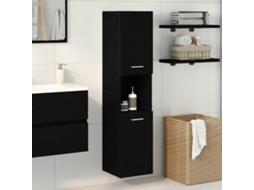 Vidaxl Armário De Banheiro Carvalho Preto 30 X 30 X 130 Cm
