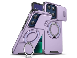 Capa Para Motorola Moto G 5g 2025 Deslizante Câmara Anel Suporte Roxo Czhhmart